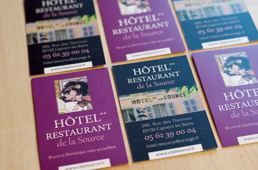 Création carte visite hôtel restaurant