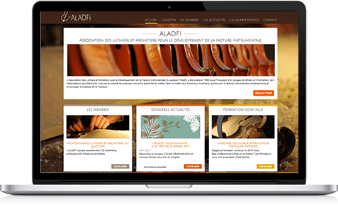 Site web pour association de luthiers