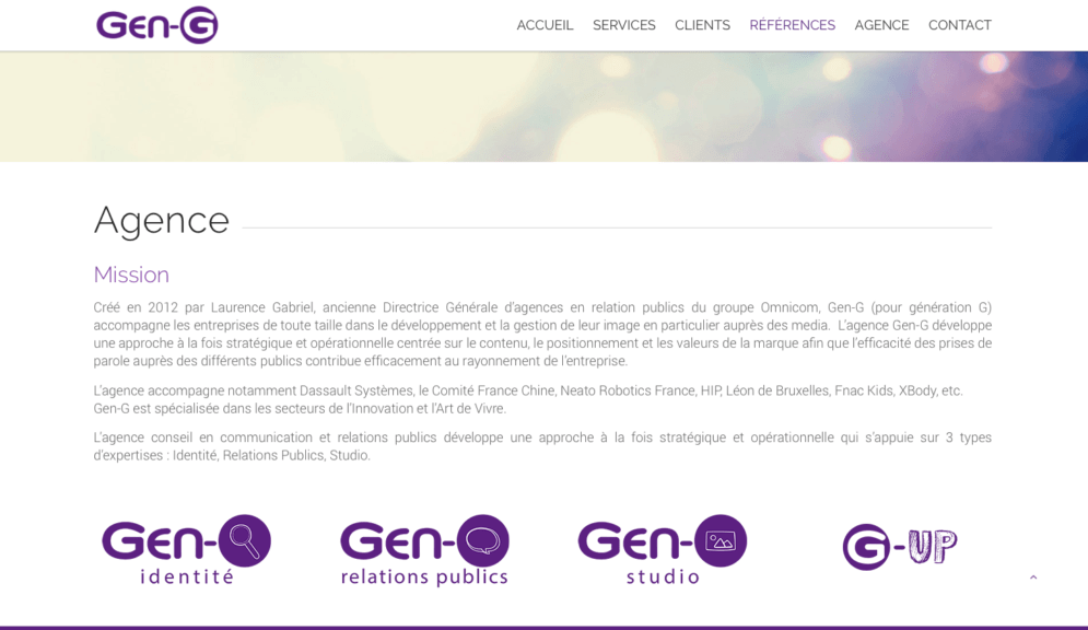 Conception site internet agence relations publics Conception site internet agence relations publics