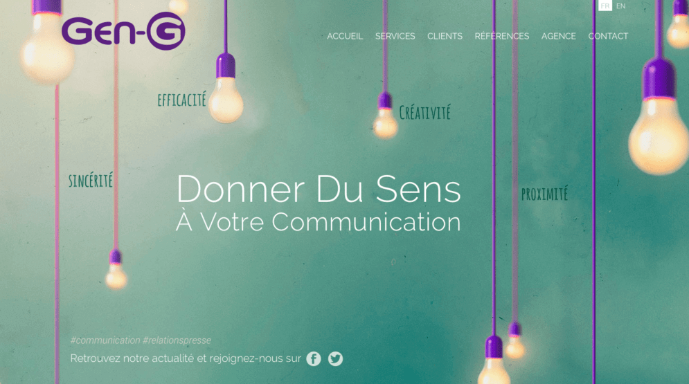 Création site internet agence relations publics Création site internet pour agence relations publiques