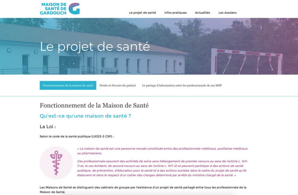 Création site internet Maison de Santé