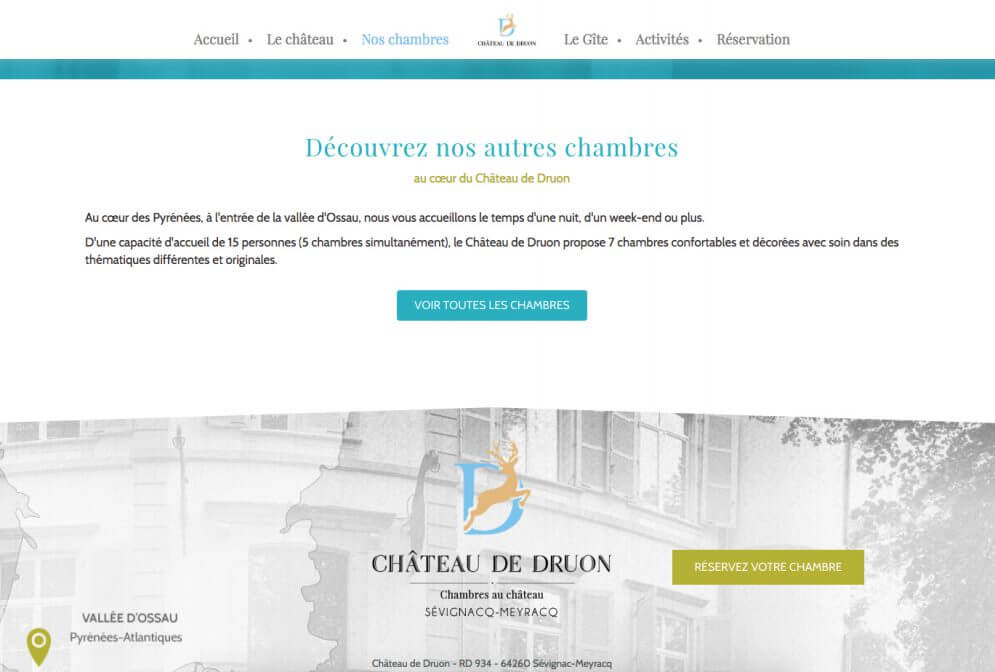 Site internet des Chambres d'Hôtes