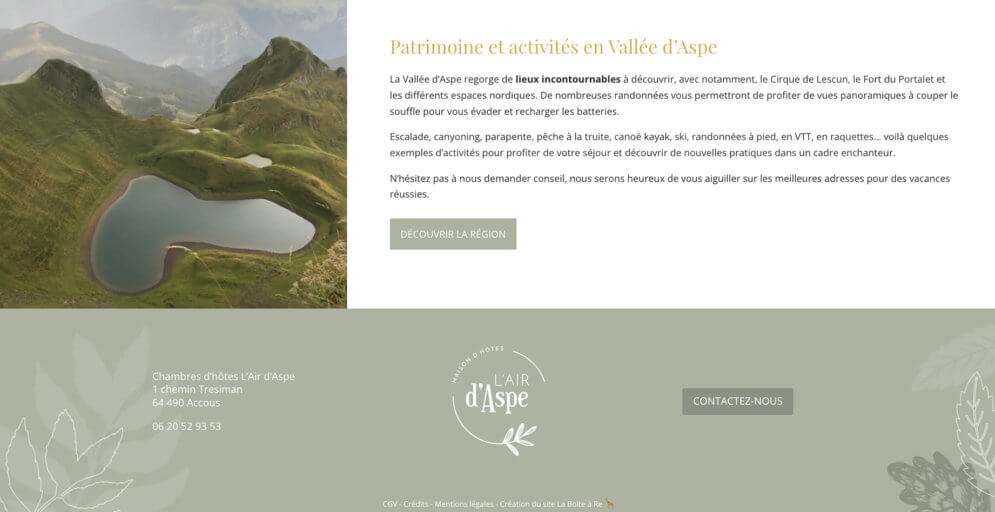 Création site web chambres d'hôtes 64 Pyrénées-Atlantiques
